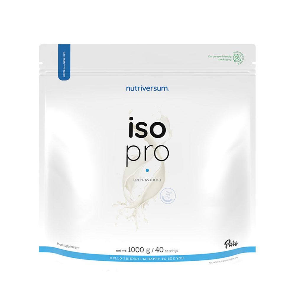 Tejsavófehérje-izolátum por, Nutriversum ISO PRO - PURE, 1000 g