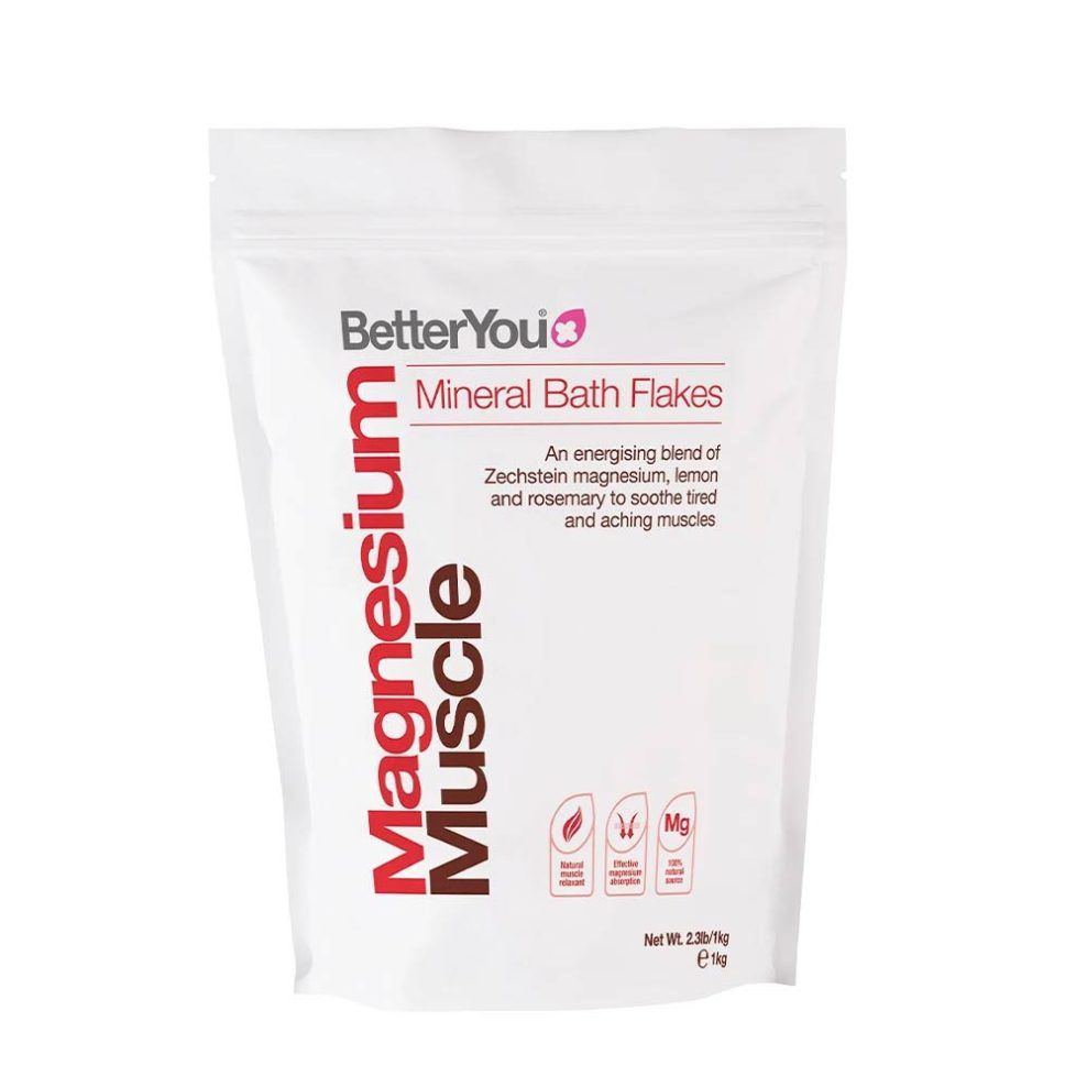 Magnéziumos fürdőpehely, BetterYou Magnesium Muscle Bath Flakes, 1 kg