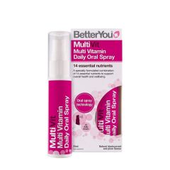 Multivitamin szájspray, BetterYou Multivitamin Oral Spray, 25 ml, natúr feketeribizli és szilva íz