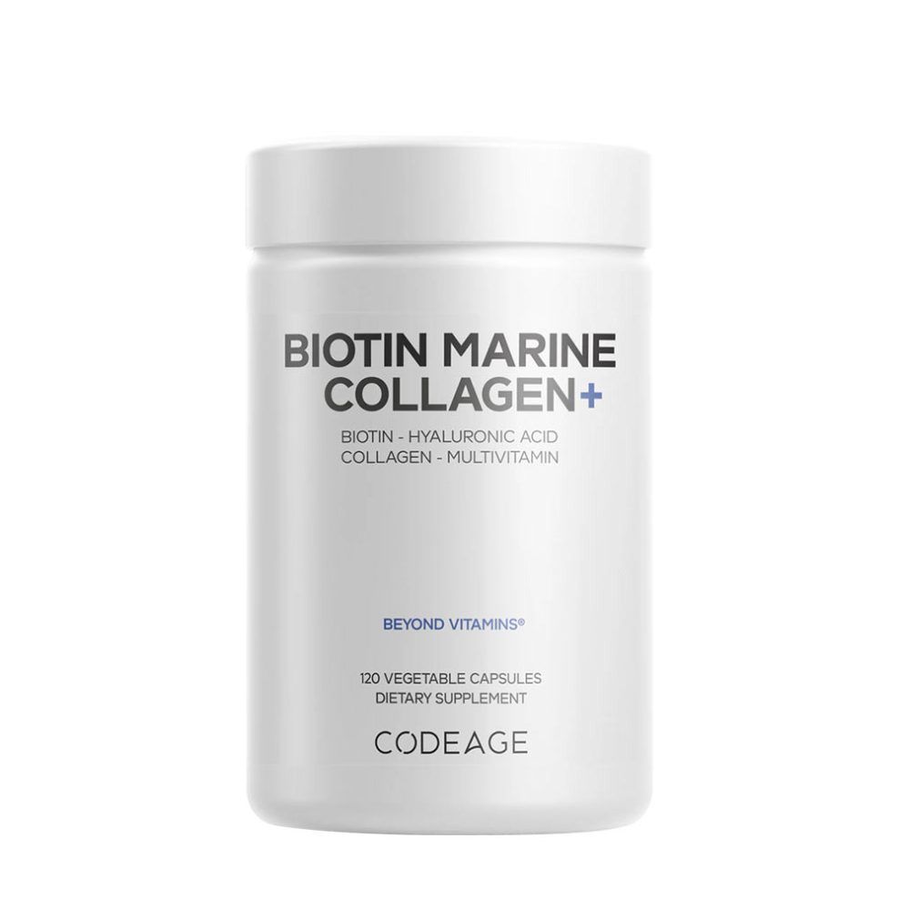 Biotin és tengeri kollagén, Codeage Biotin Marine Collagen, 120 kapszula