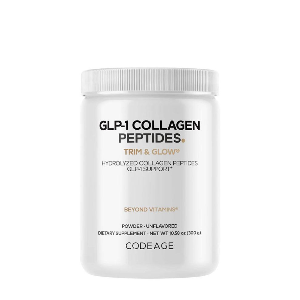 GLP-1 kollagén peptidek, Codeage GLP-1 Collagen Peptides, 300 g