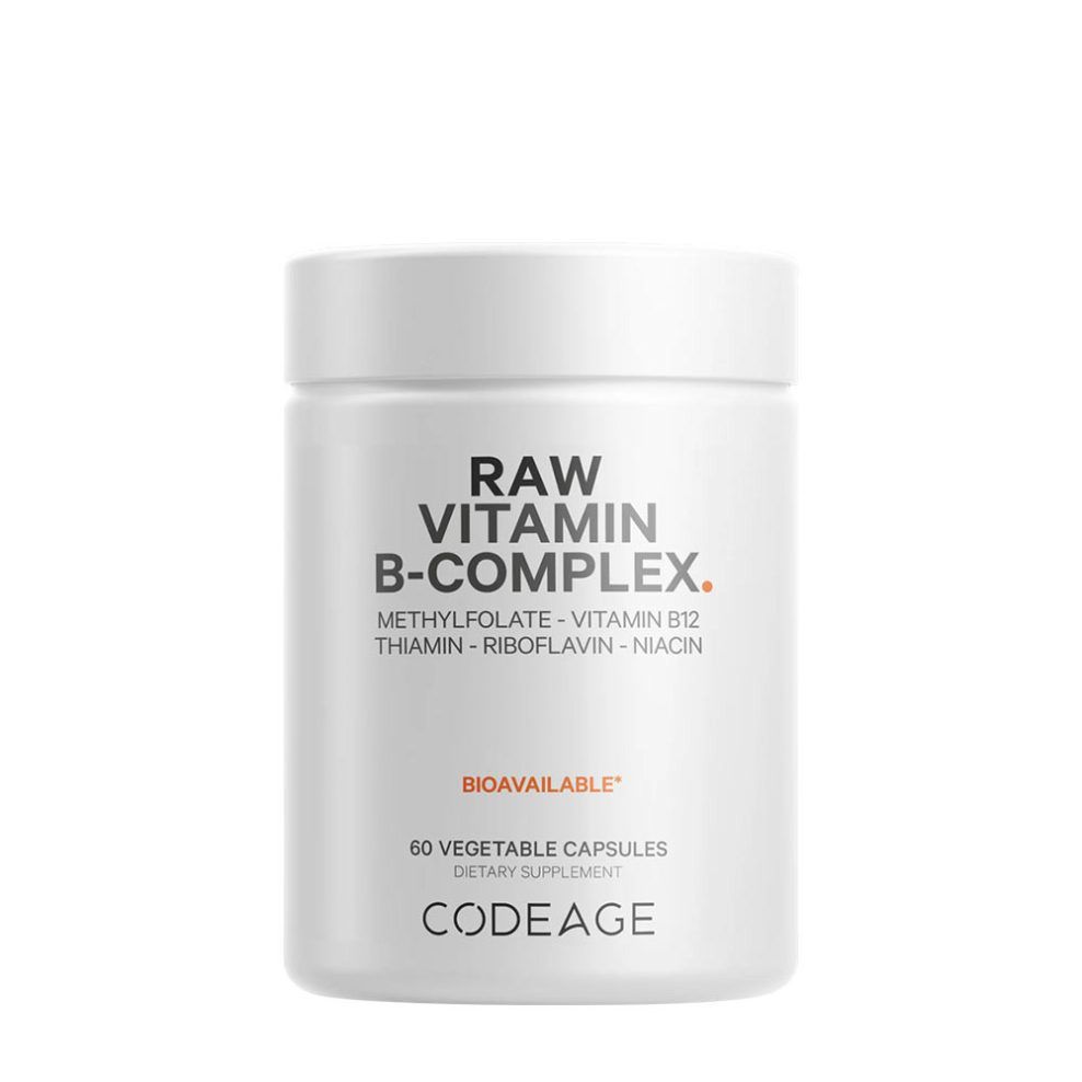 B-vitamin-komplex, Codeage Raw Vitamin B-Complex, 60 kapszula