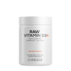 D3-vitamin, Codeage Raw Vitamin D3+, 60 kapszula