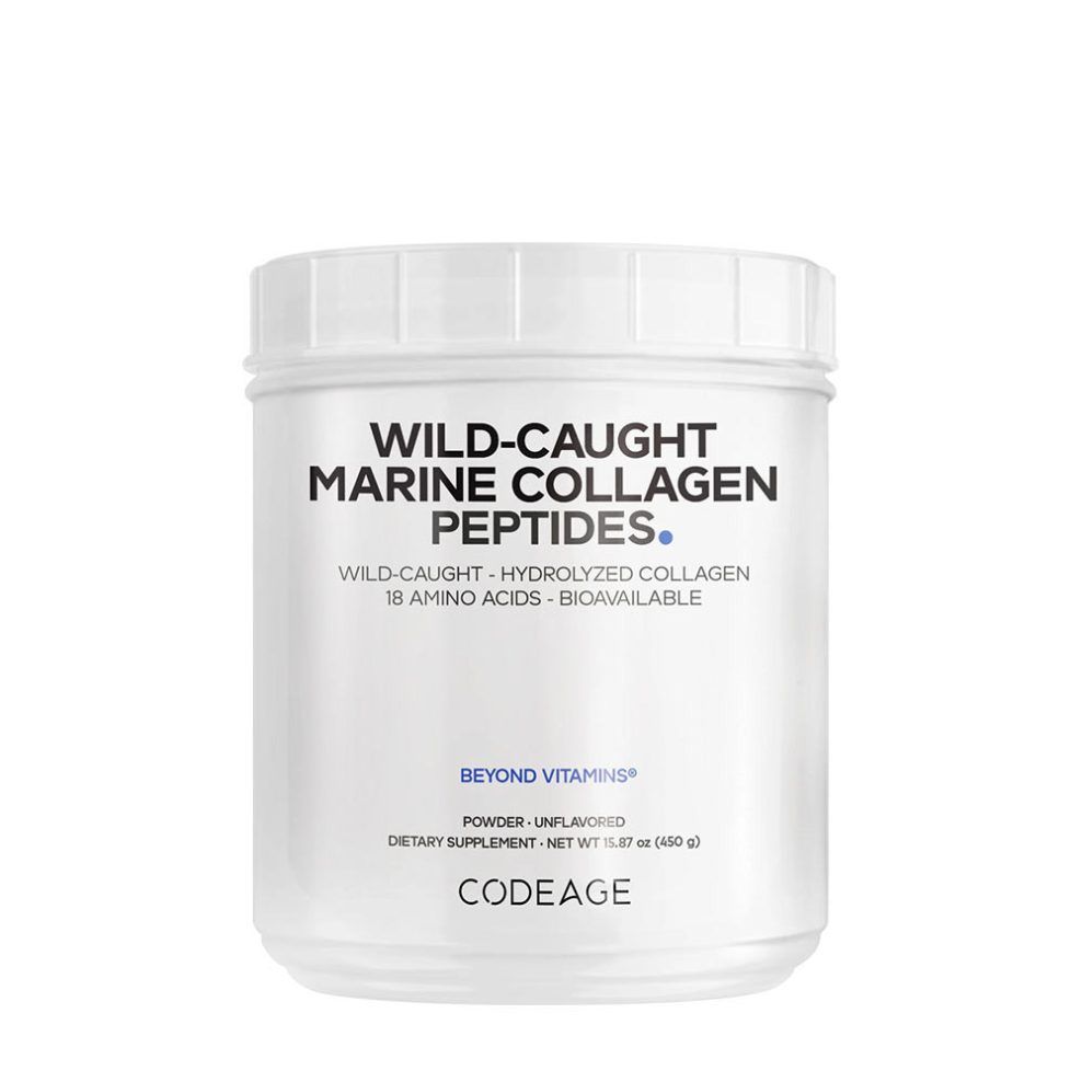 Tengeri kollagénpeptid, Codeage Wild Caught Marine Collagen Peptides, 450 g
