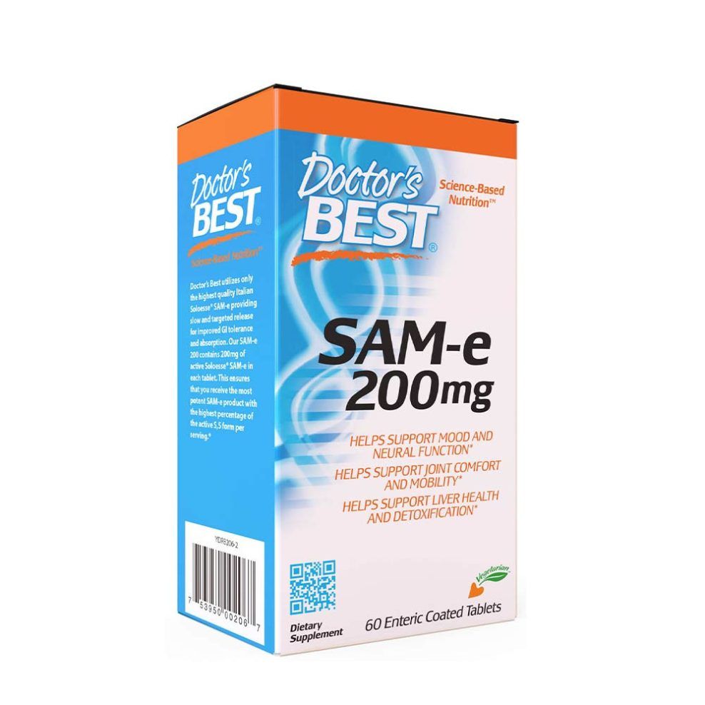 SAM-e 200 mg, Doctor's Best SAM-E 200 mg, 60 tabletta
