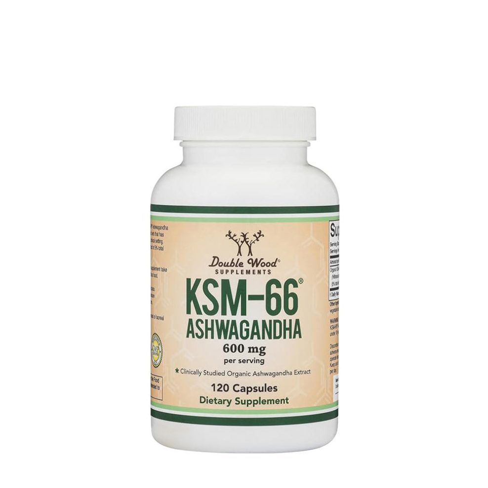 Ashwagandha-kivonat 600 mg, Double Wood Supplements KSM-66 Ashwagandha 600 mg, 120 kapszula