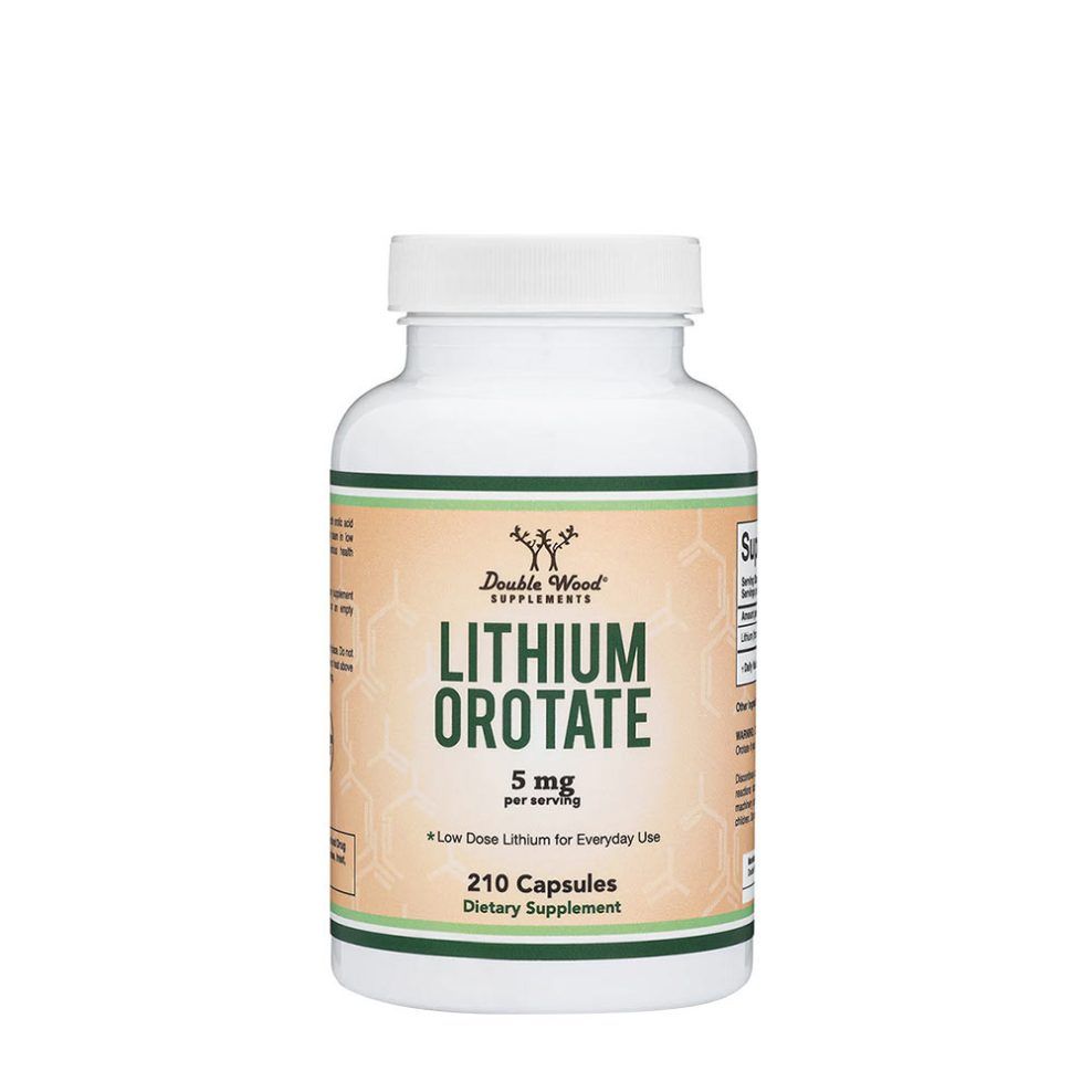 Lítium-orotát, Double Wood Supplements Lithium Orotate, 210 kapszula