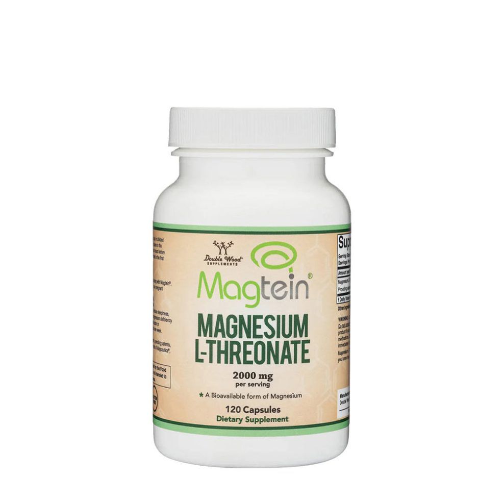 Magnézium-L-treonát, Double Wood Supplements Magnesium L-Threonate (Magtein), 120 kapszula