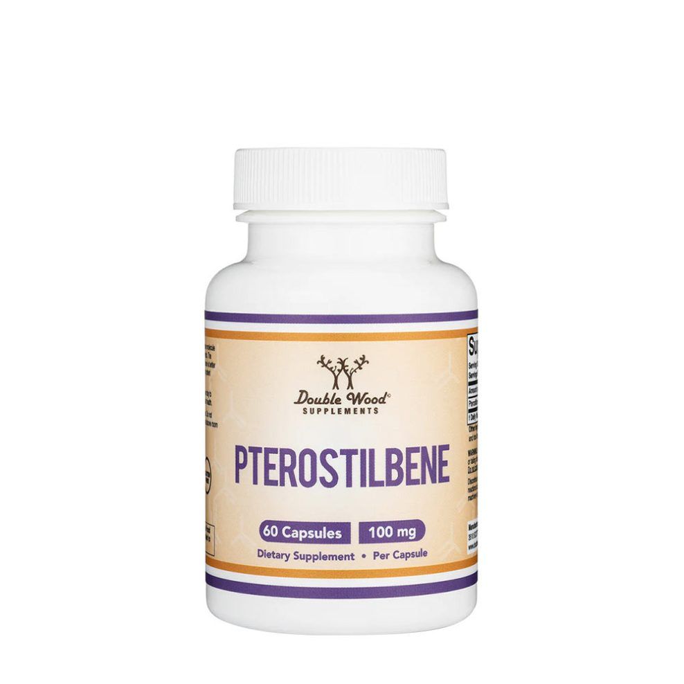 Pterostilbén, Double Wood Supplements Pterostilbene, 60 kapszula