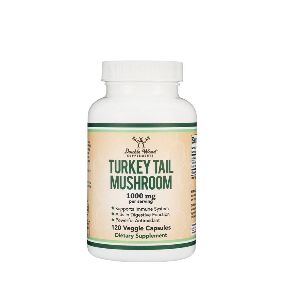 Pulykafarok-gomba, Double Wood Supplements Turkey Tail Mushroom, 120 kapszula