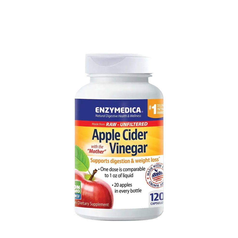 Almaecet, Enzymedica Apple Cider Vinegar, 120 kapszula