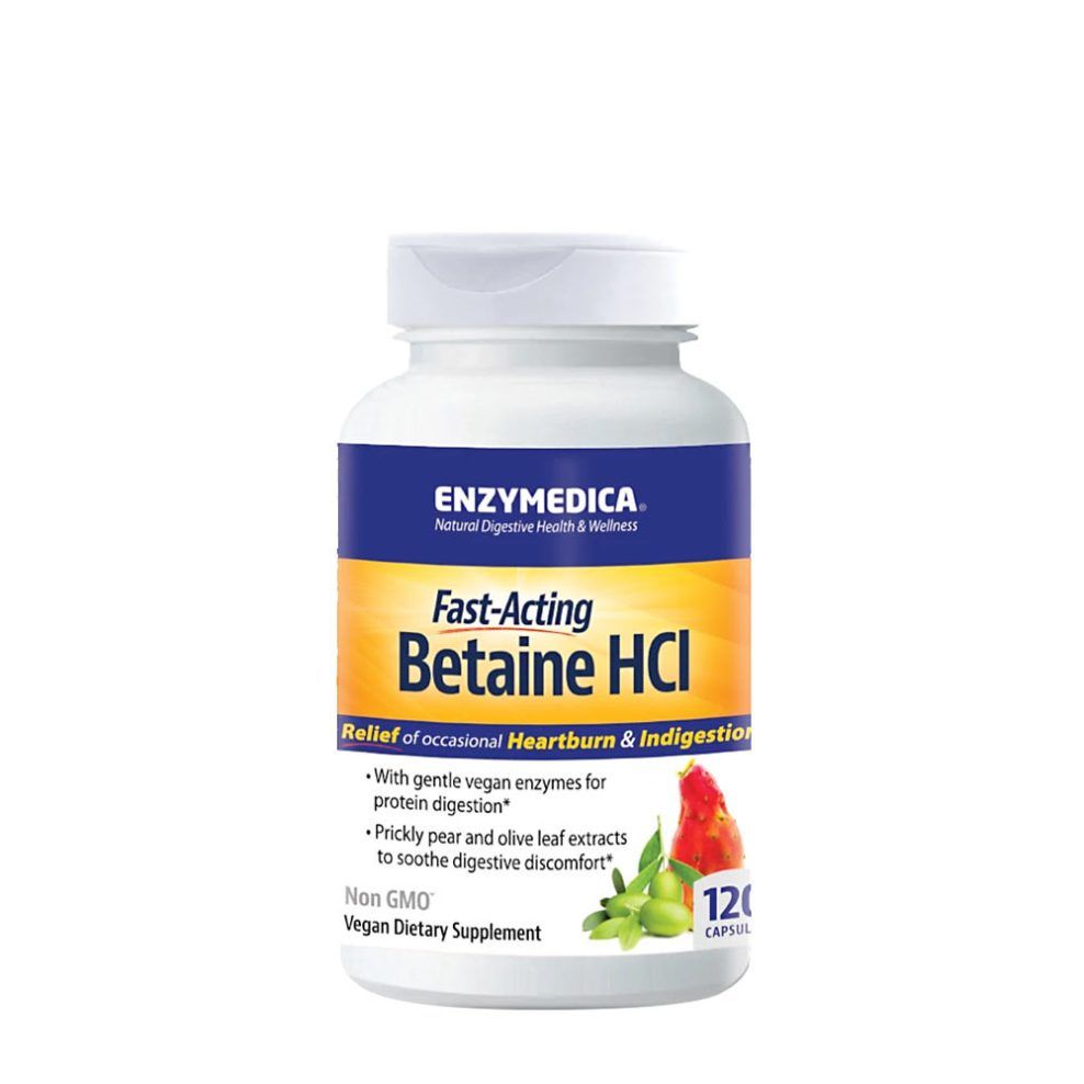 Betain-hidroklorid, Enzymedica Betaine HCl, 120 kapszula