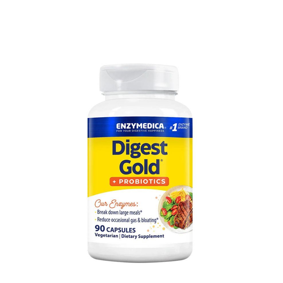 Emésztőenzim-komplex probiotikumokkal, Enzymedica Digest Gold® + Probiotics, 90 kapszula