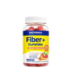 Rostkiegészítő gumicukor, Enzymedica Fiber+ Gummies, 90 gumicukor, vérnarancs íz
