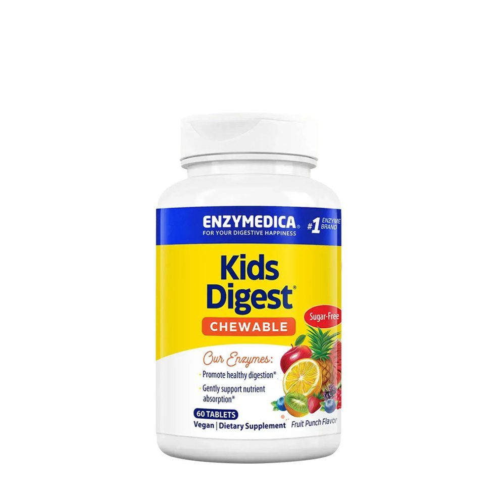 Gyermek emésztőenzim rágótabletta, Enzymedica Kids Digest® Chewable, 60 rágótabletta