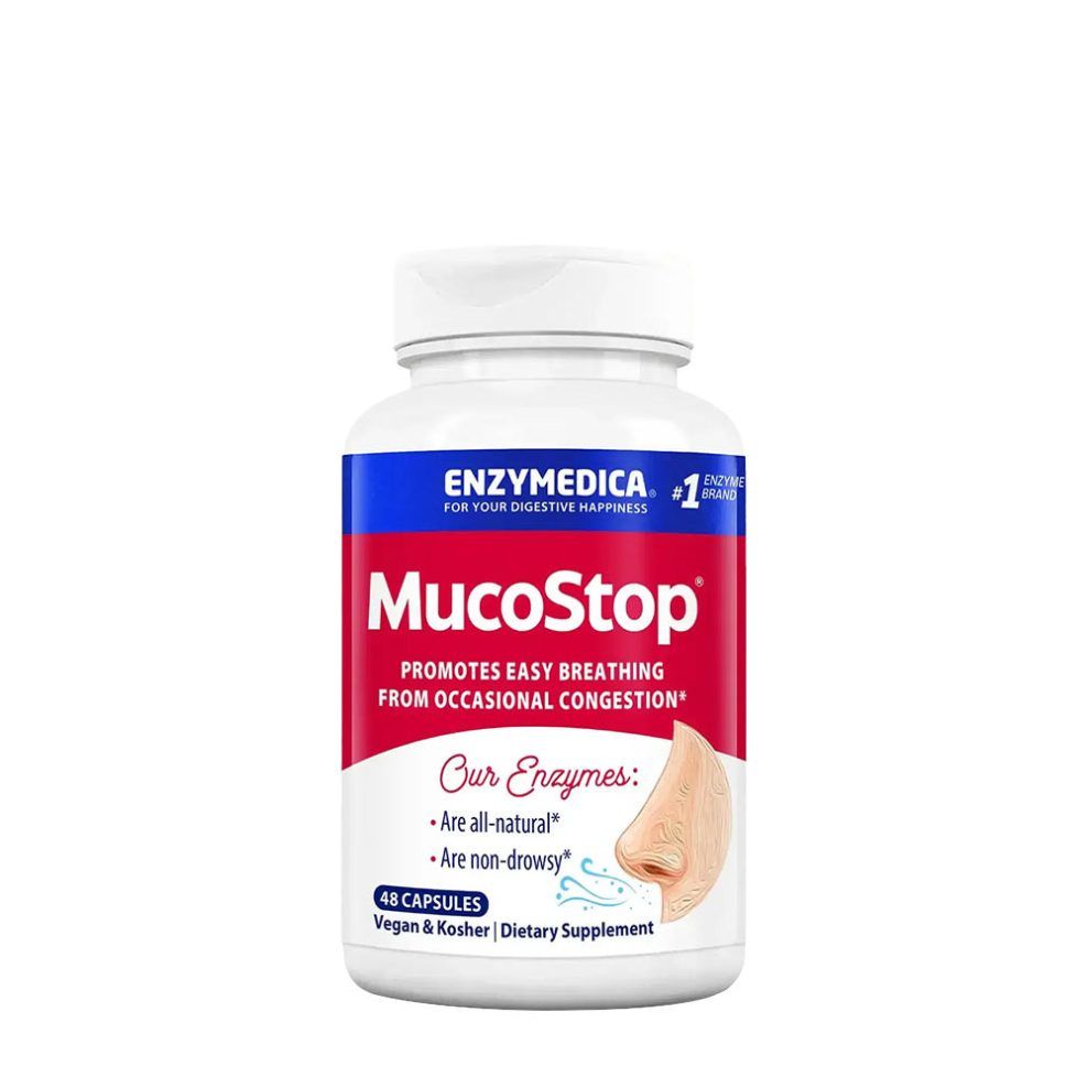 Nyákoldó enzimkomplex, Enzymedica MucoStop®, 48 kapszula