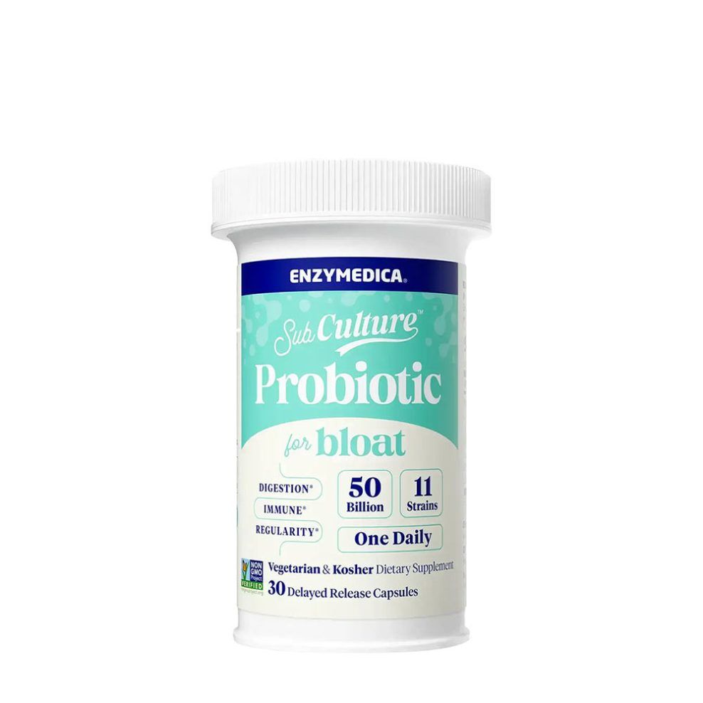 Probiotikum, Enzymedica SubCulture™ Probiotic for Bloat, 30 kapszula