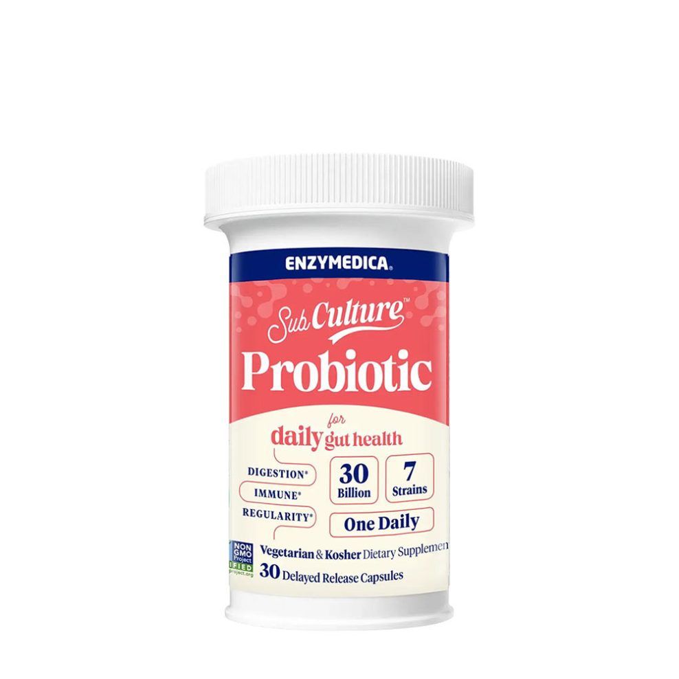 Probiotikum, Enzymedica SubCulture™ Probiotic for Daily Gut Health, 30 kapszula