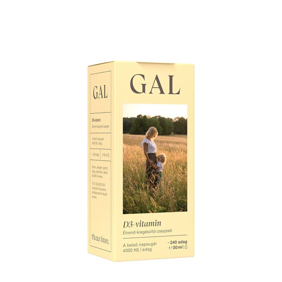 D3-vitamin cseppek, GAL Vitamin D3 drops, 30 ml