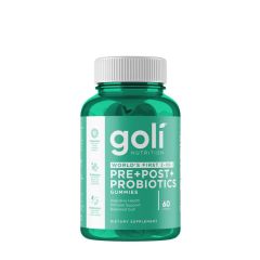 Prebiotikumot, probiotikumot és posztbiotikumot tartalmazó gumivitamin, Goli Pre + Post + Probiotics Gummies, 60 gumicukor