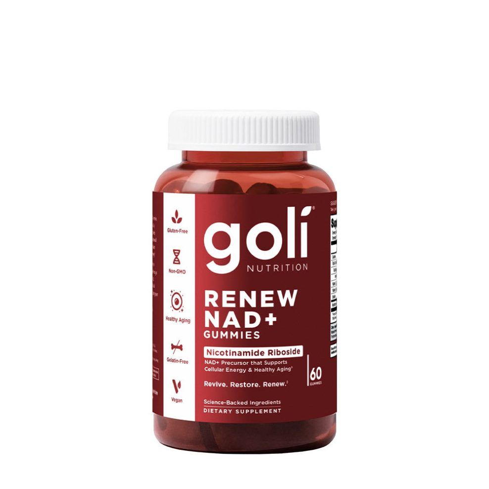 NAD+ gumivitamin, Goli Renew NAD+ Gummies, 60 gumicukor