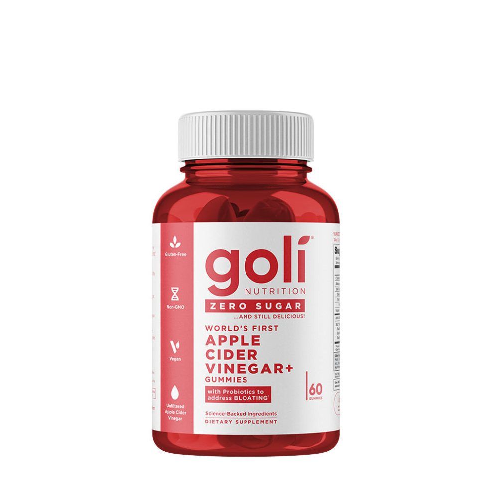 Cukormentes almaecet-gumivitamin, Goli Zero Sugar Apple Cider Vinegar Gummies, 60 gumicukor