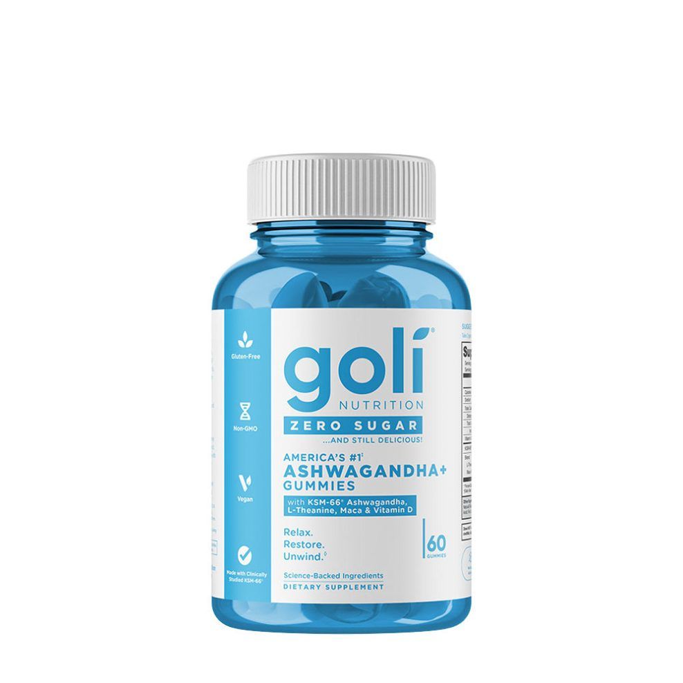 Cukormentes ashwagandha-gumivitamin, Goli Zero Sugar Ashwagandha Gummies, 60 gumicukor