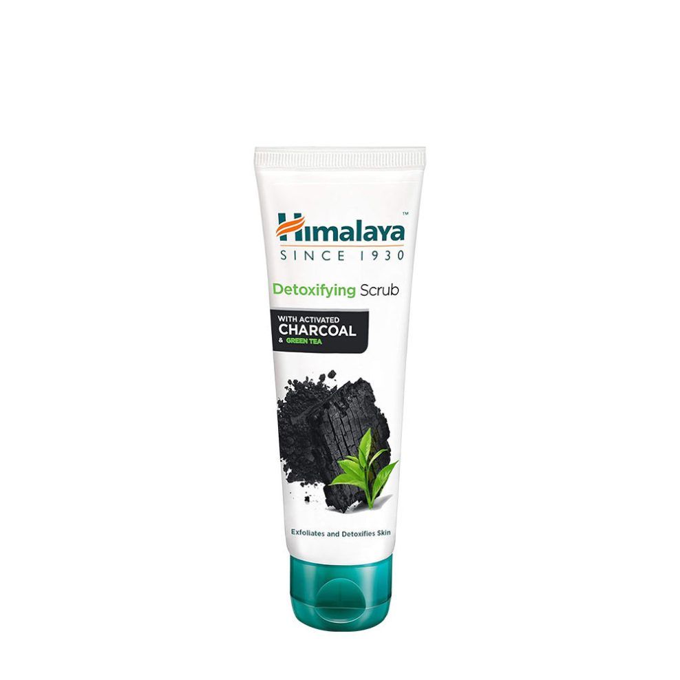 Aktív szenes, zöld teás arcradír, Himalaya Charcoal & Green Tea Scrub, 75 ml