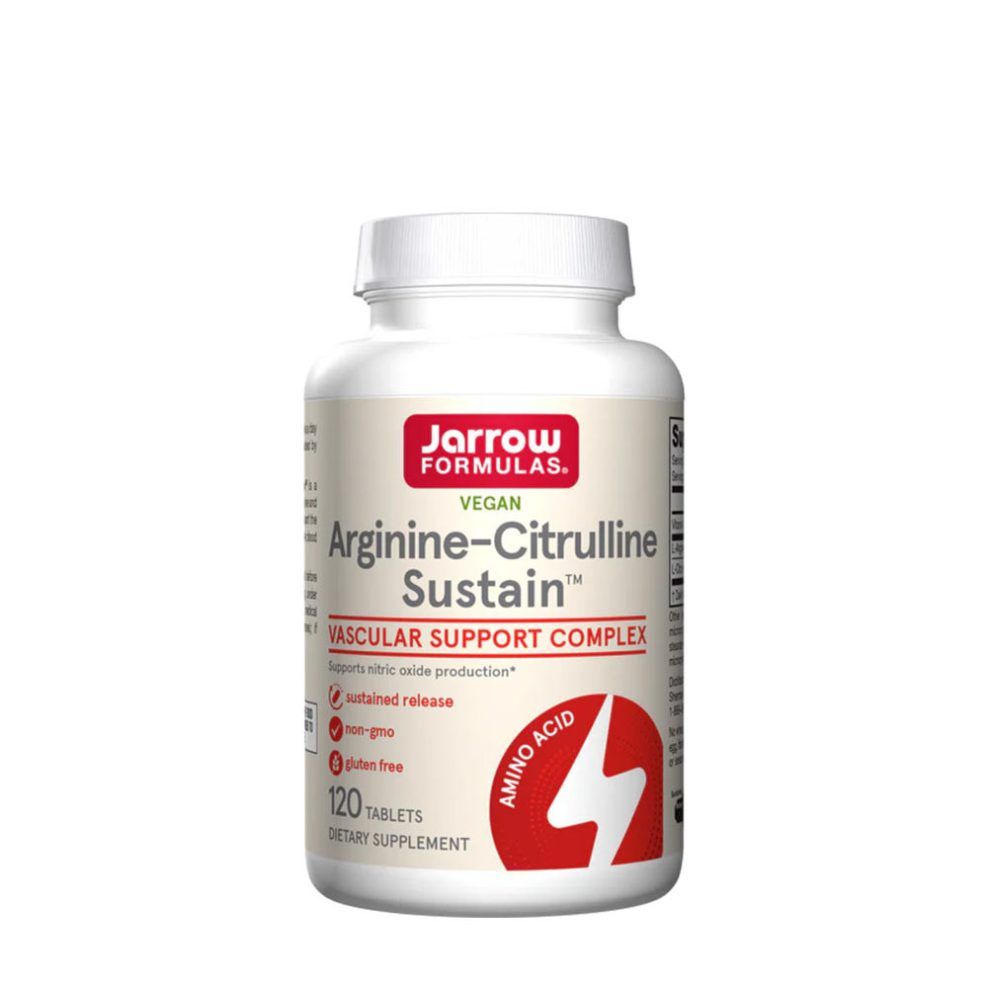 Arginin-citrullin, Jarrow Formulas Arginine-Citrulline Sustain, 120 tabletta