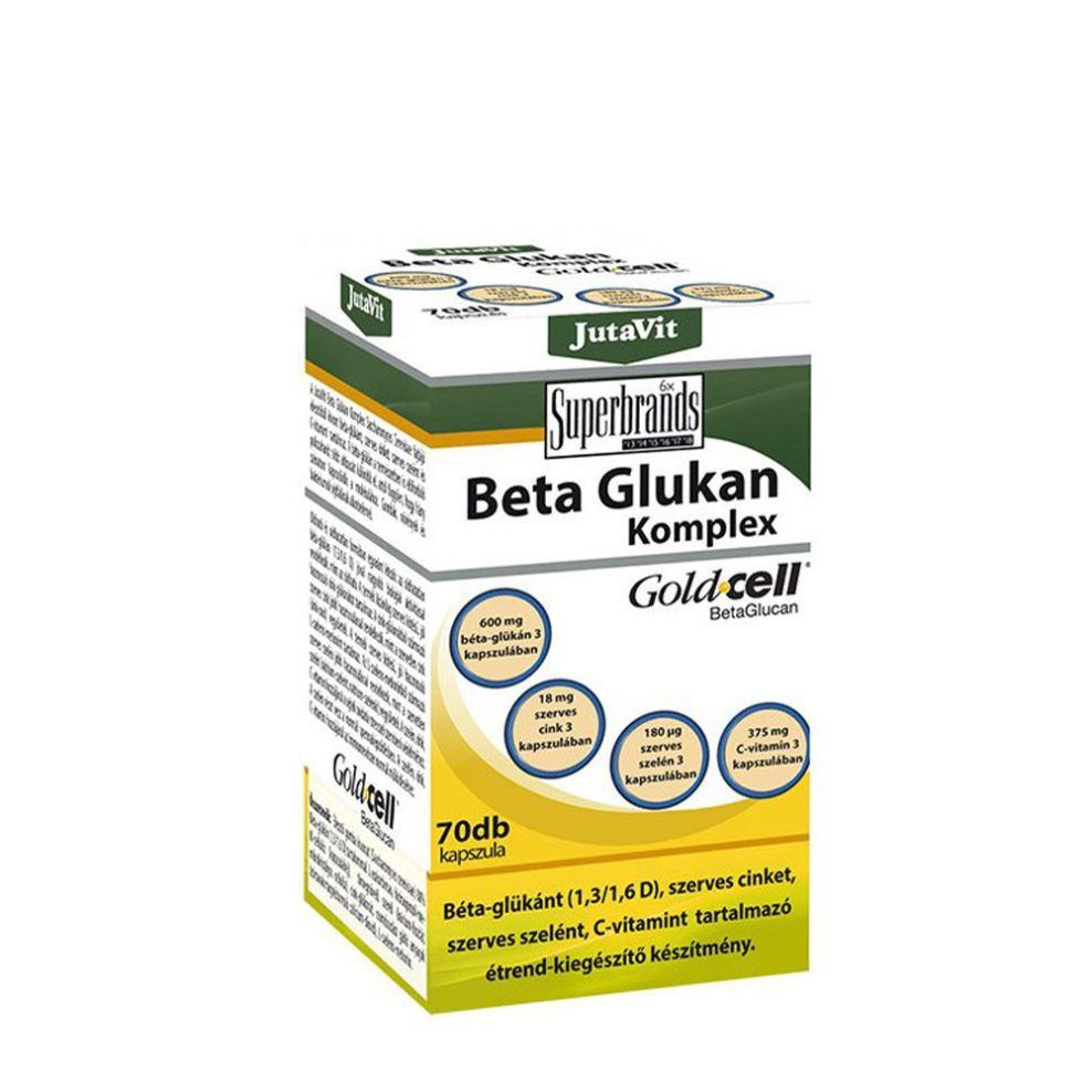 Béta-glükán komplex, JutaVit Beta-Glucan Complex, 70 kapszula