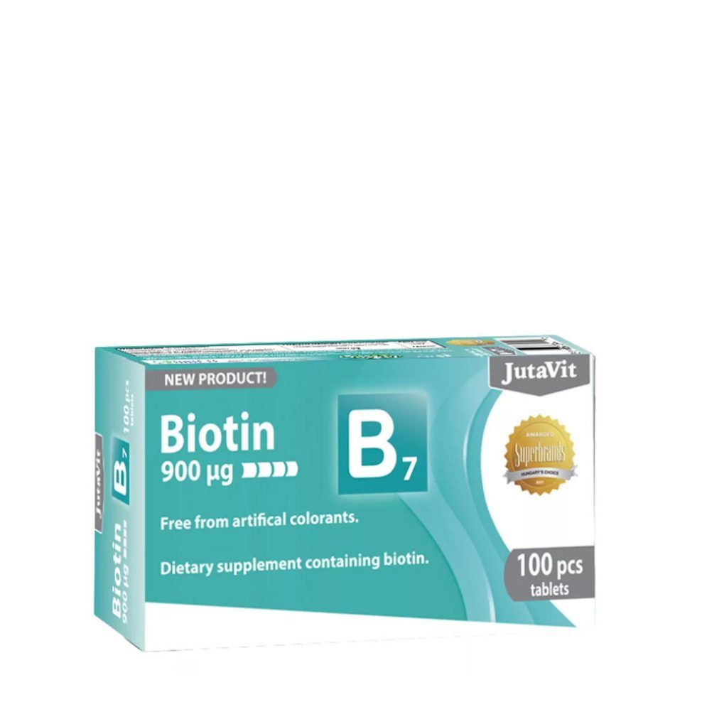 Biotin 900 mcg, JutaVit Biotin 900 mcg, 100 tabletta