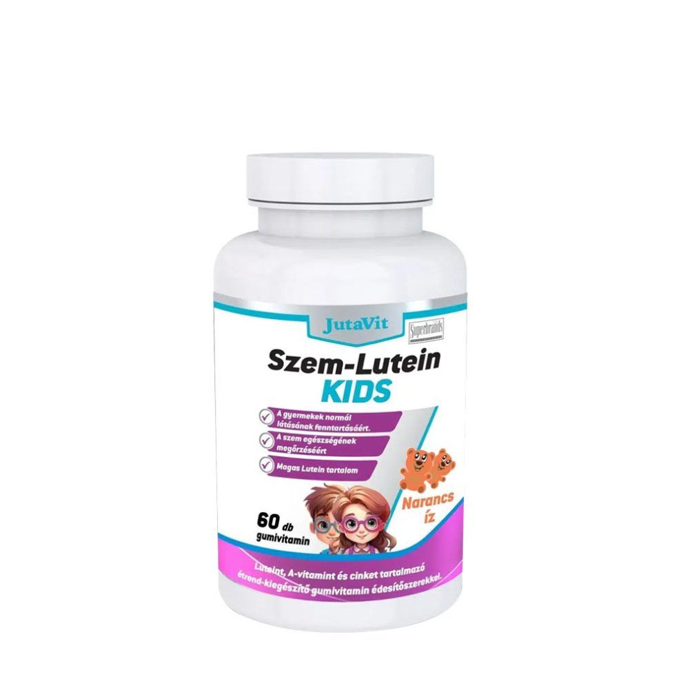 Lutein gumivitamin gyerekeknek, JutaVit Eye-Lutein KIDS, 60 gumicukor, narancs íz