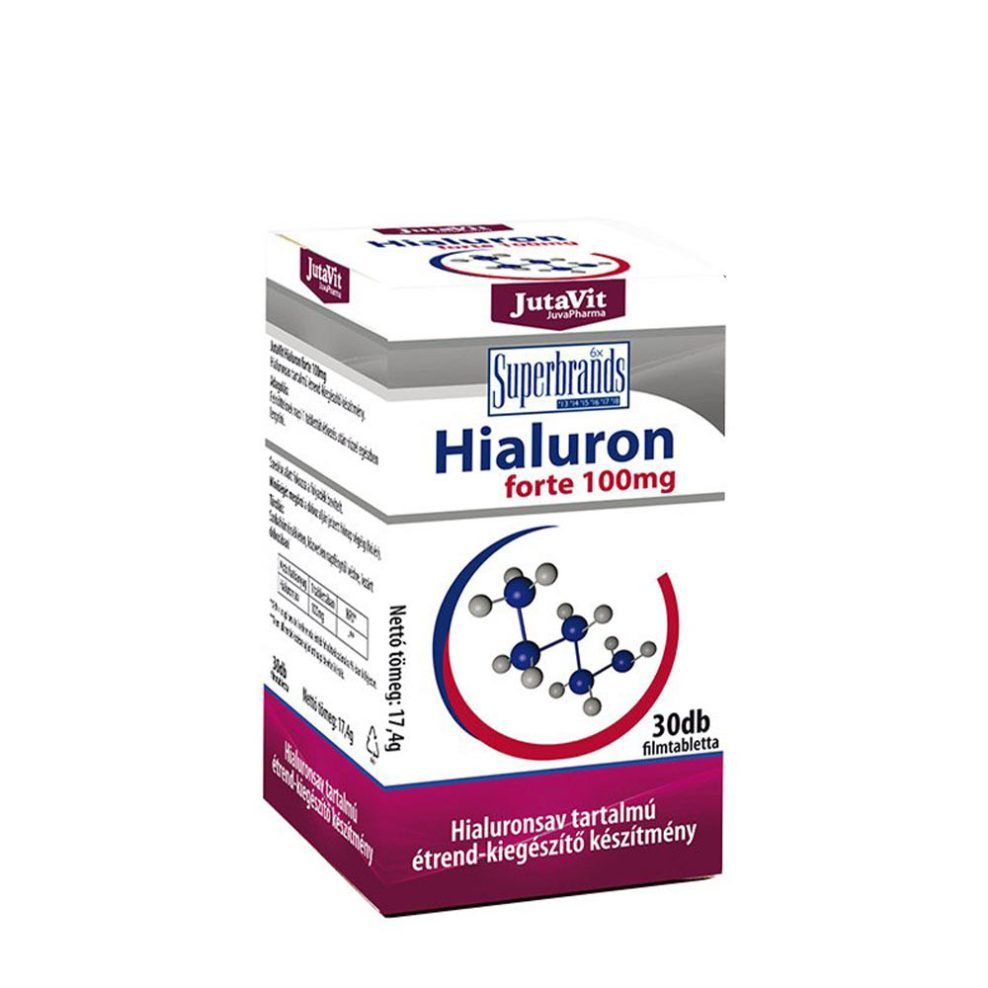 Hialuronsav 100 mg, JutaVit Hialuron Forte 100mg, 30 tabletta