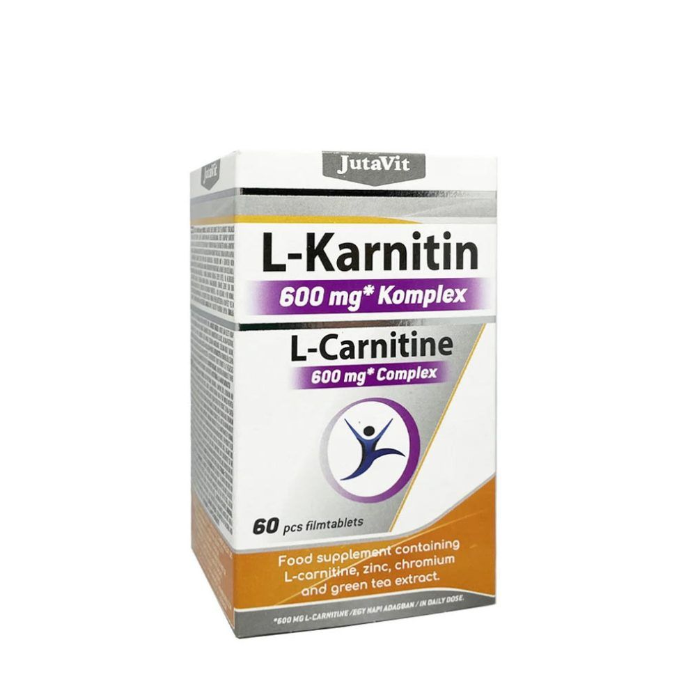 L-karnitin 600 mg komplex, JutaVit L-Carnitine 600 mg Complex, 60 tabletta