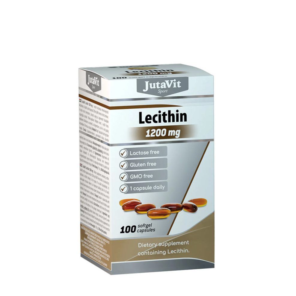Lecitin 1200 mg, JutaVit Lecithin 1200 mg, 100 lágykapszula