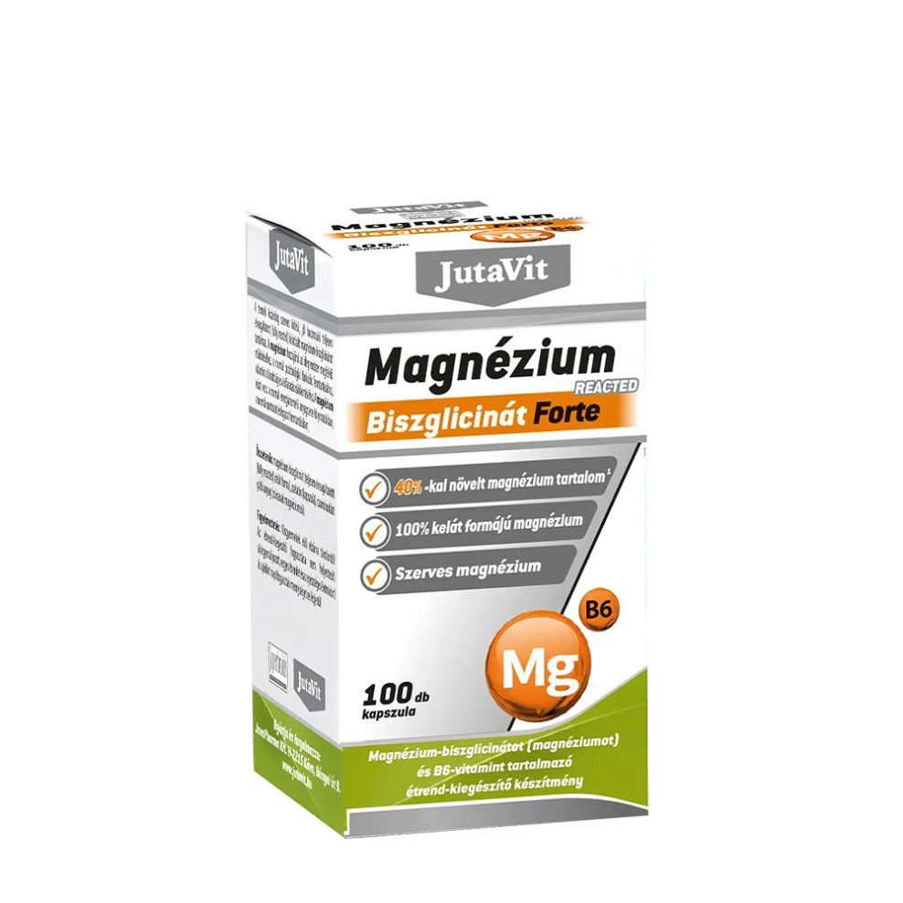 Magnézium-biszglicinát, JutaVit Magnesium Bisglycinate Forte, 100 kapszula