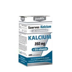 Kalcium 350 mg D3-vitaminnal, JutaVit Organic Calcium 350 mg + Vitamin D3, 100 tabletta