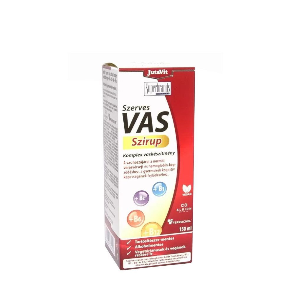 Vas-komplex szirup, JutaVit Organic Iron Syrup Complex, 150 ml