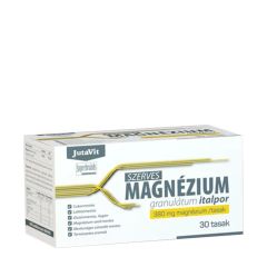 Magnézium italpor, JutaVit Organic Magnesium Granules drink powder, 30 tasak, citrom íz