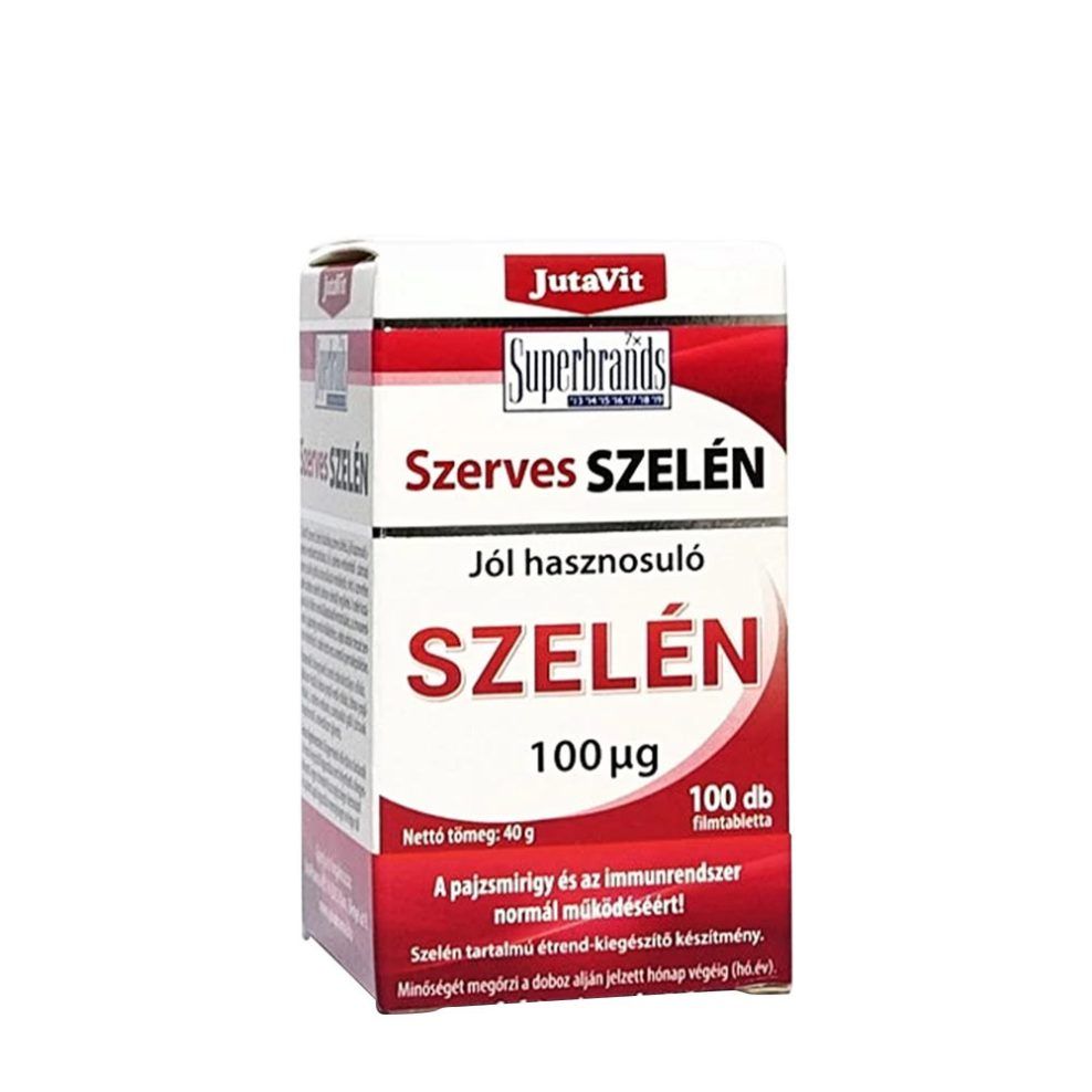Szelén, JutaVit Organic Selenium, 100 tabletta