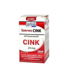 Szerves cink 25 mg, JutaVit Organic Zinc 25 mg Tablets, 100 tabletta