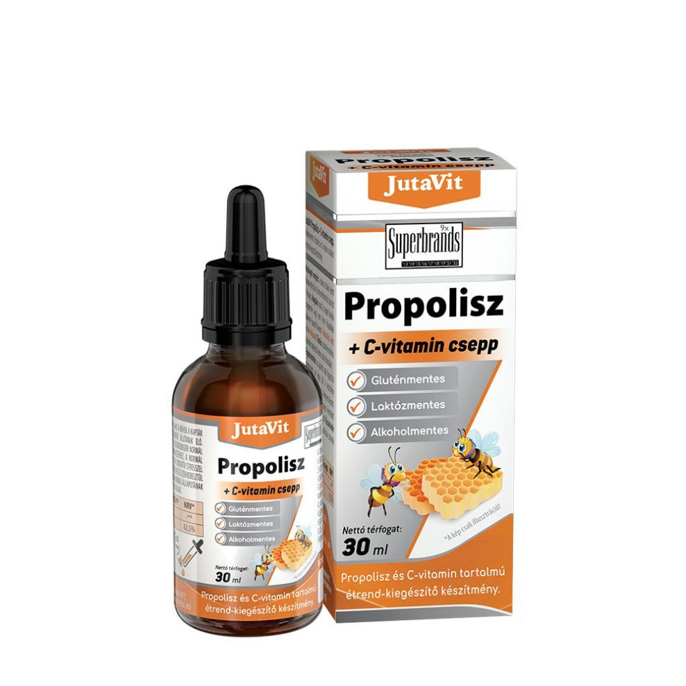 Propolisz C-vitaminnal, JutaVit Propolis + Vitamin C Drops, 30 ml