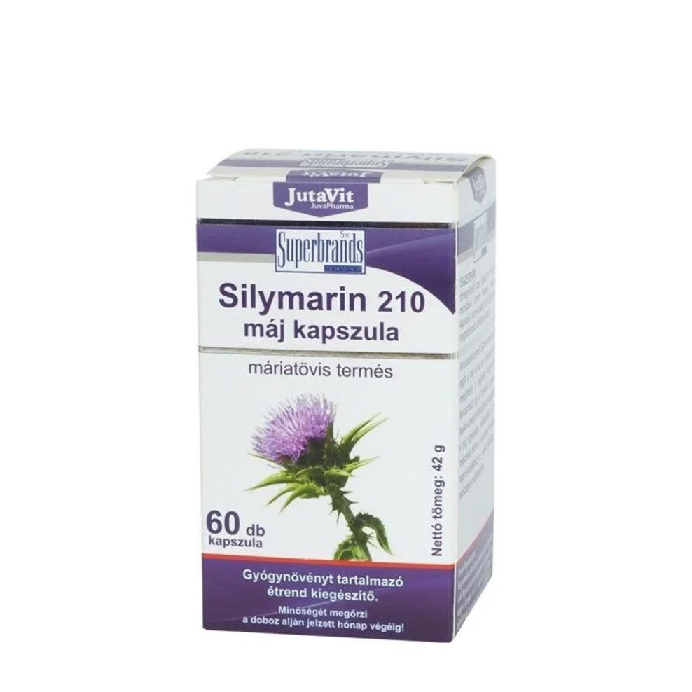 Máriatövis-kivonat kapszula, JutaVit Sylimarin 210 Liver Capsule, 60 kapszula