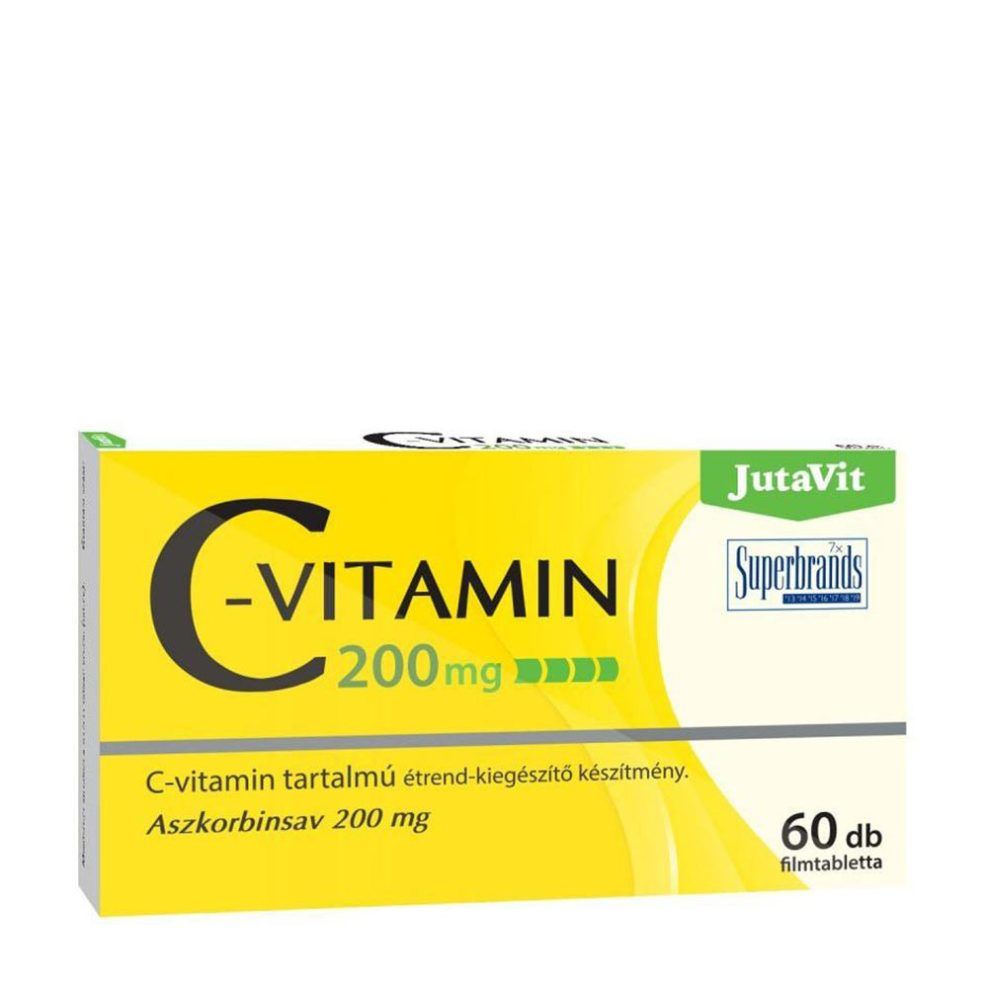 C-vitamin 200 mg, JutaVit Vitamin C 200 mg, 60 tabletta