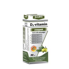 D3-vitamin cseppek extra szűz olívaolajjal, JutaVit Vitamin D3 drops with Extra Virgin Olive Oil, 30 ml