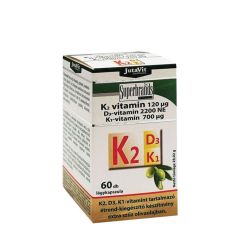 K2-, D3- és K1-vitamin, JutaVit Vitamin K2+D3+K1, 60 lágykapszula