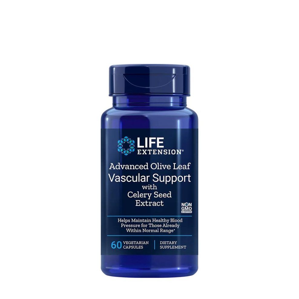 Olívalevél-kivonat, Life Extension Advanced Olive Leaf Vascular Support, 60 kapszula