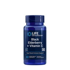 Fekete bodza C-vitaminnal, Life Extension Black Elderberry + Vitamin C, 60 kapszula