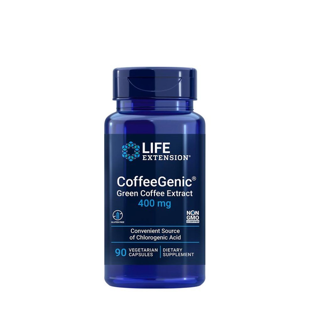 Zöldkávébab-kivonat, Life Extension CoffeeGenic® Green Coffee Extract, 90 kapszula