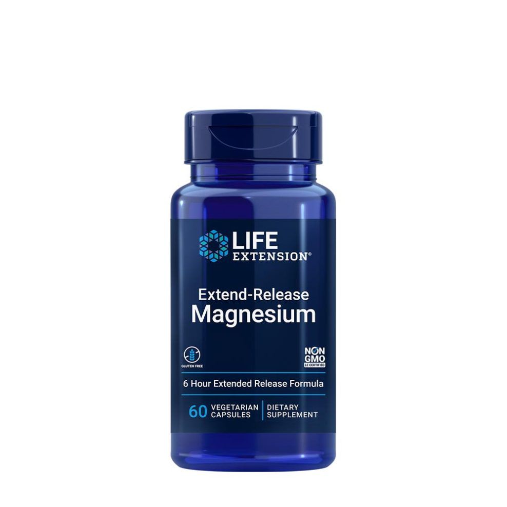 Elhúzódó felszívódású magnézium, Life Extension Extend-Release Magnesium, 60 kapszula